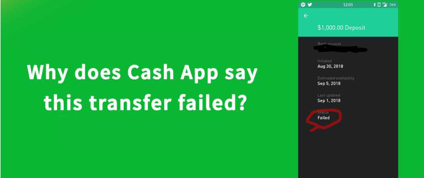 cash app transfer failed