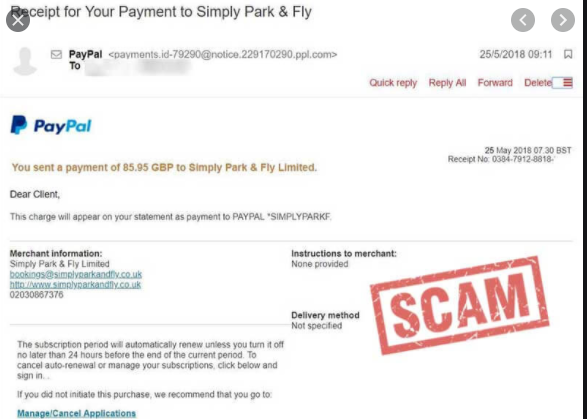 paypal chargeback scams