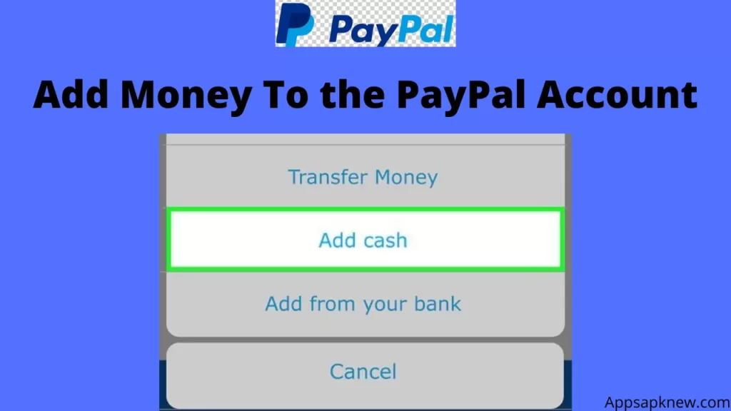 Add Money to the PayPal Account