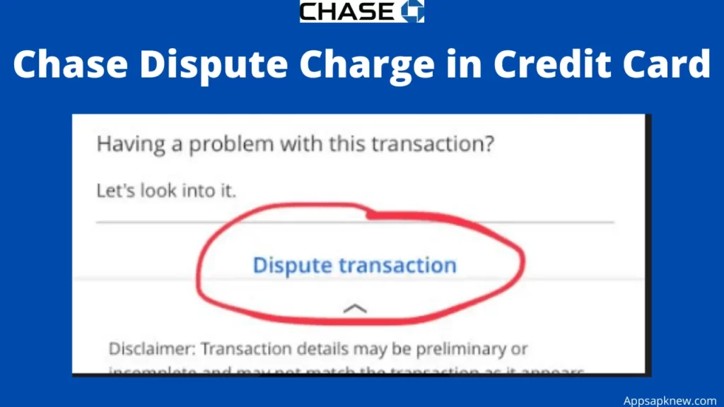 Chase Dispute Charge