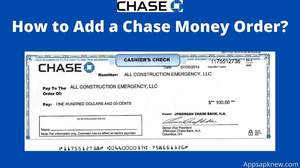 Chase Money Order