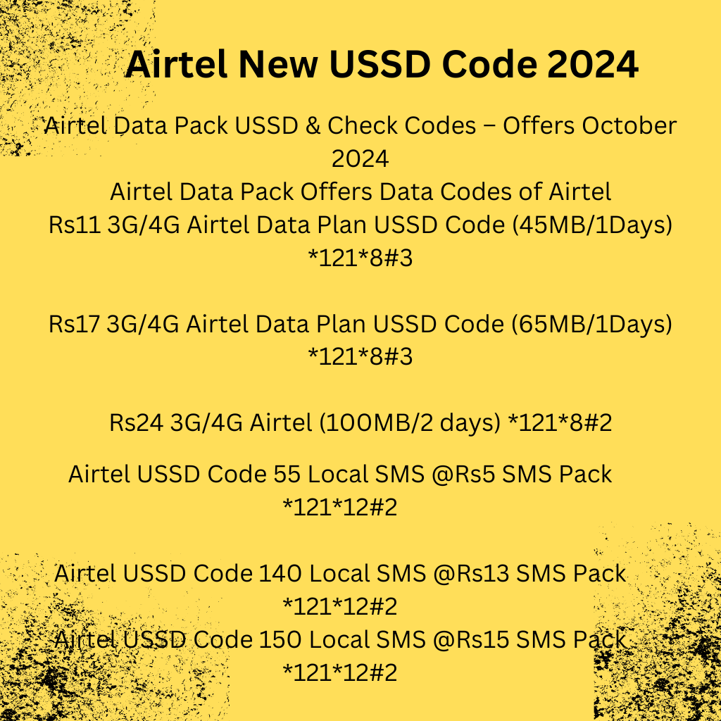 Airtel New USSD Code 2024