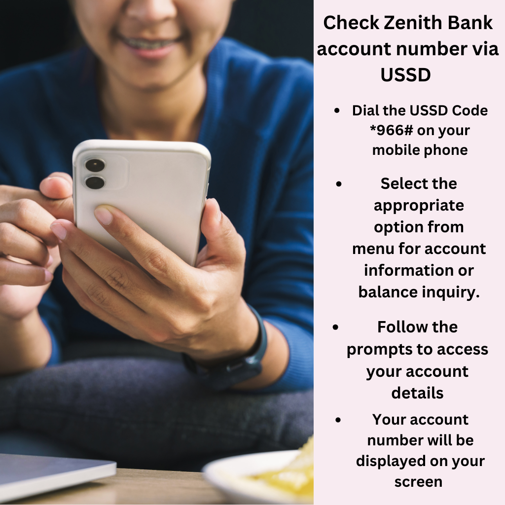 how to check zenith bank account number on phone