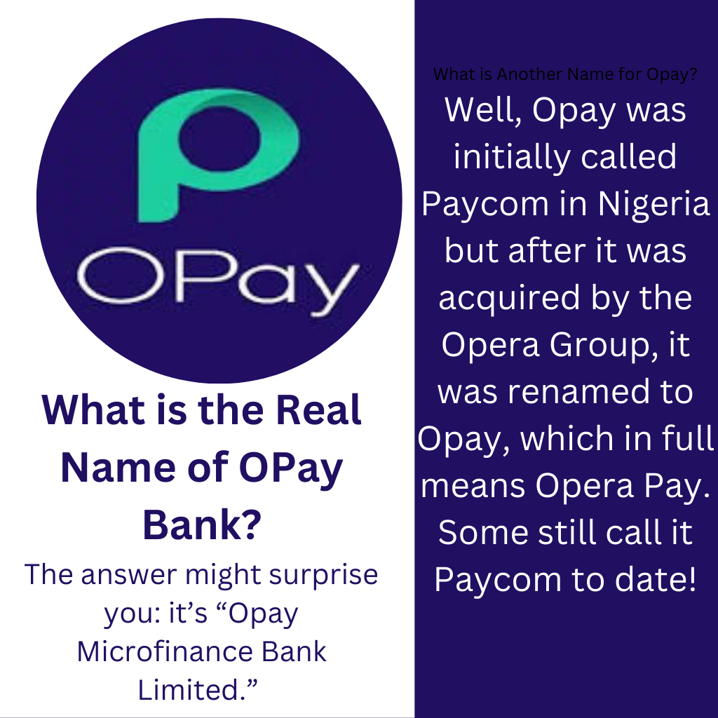 What is the Real Name of OPay Bank?