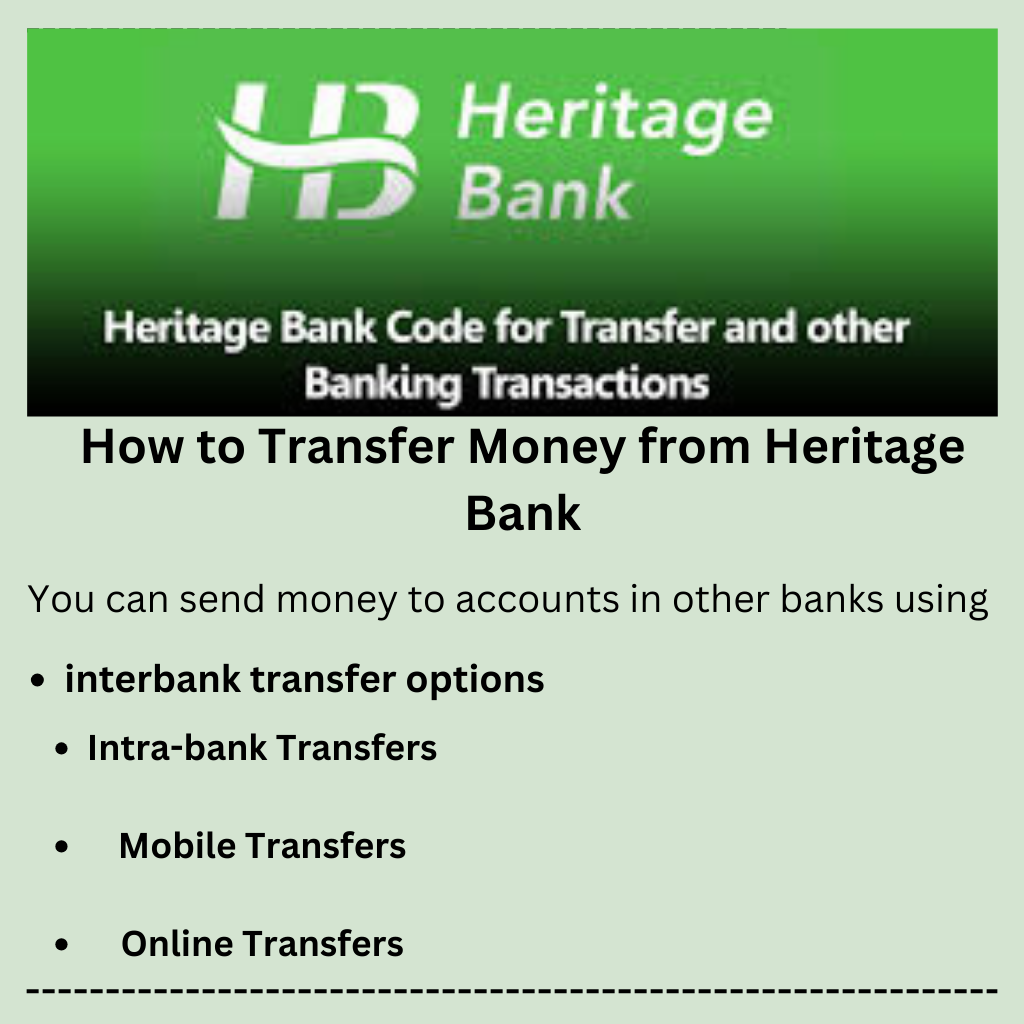 How to Transfer Money from Heritage Bank